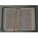 Biblia - format mediu [copertă albastră, margini albe, fermoar, mâini în rugăciune]