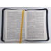 Biblia - format mediu [copertă bleumarin, margini albe, fermoar, mâini în rugăciune]