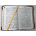 Biblia - format mediu [piele bej, fermoar, margini aurii, index]