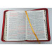 Biblia - format mediu [piele roșie, fermoar, margini aurii, index, mâini în rugăciune]