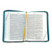 Biblia - format mediu [copertă din piele turcoaz, fermoar, margini albe, mâini în rugăciune]	