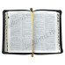 Biblia - format mare [copertă din piele neagră cu fermoar, margini aurii, index]