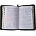 Biblia - format mediu [piele neagră, fermoar, margini aurii, index]