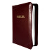Biblia - format mediu [piele vișinie, fermoar, margini albe]
