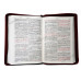 Biblia - format mediu [piele vișinie, fermoar, margini albe]