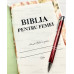 Biblia pentru femei - format mediu [model floral roz, margini argintii]