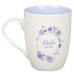 Cană ceramică albă "Be still & know"
