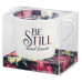 Cană ceramică "Be still and know" - model floral