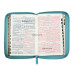 Biblia - format mediu [copertă flexibilă, fermoar, margini aurii, index, albastru deschis]