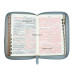 Biblia - format mediu [copertă flexibilă, fermoar, margini aurii, index, gri]