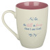 Cană ceramică albă "Be still and know"