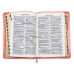 Biblia - format mediu [copertă alb-floral, index, margini aurii, cu fermoar]