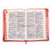 Biblia - format mediu [copertă roz-floral, index, margini aurii, cu fermoar]