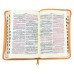 Biblia - format mare [copertă alb-auriu-floral, index, margini aurii, cu fermoar]