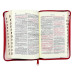 Biblia - format mare [copertă roșu-floral, index, margini aurii, cu fermoar]